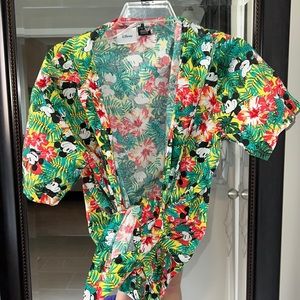 Vintage Hawaiian Mickey button up polo